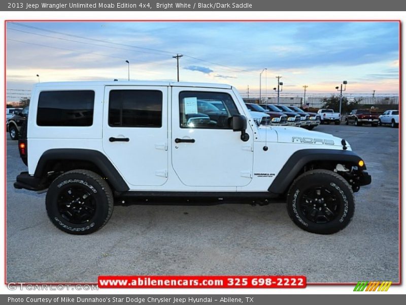 Bright White / Black/Dark Saddle 2013 Jeep Wrangler Unlimited Moab Edition 4x4