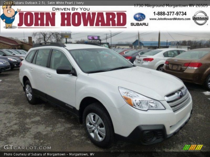 Satin White Pearl / Ivory 2013 Subaru Outback 2.5i