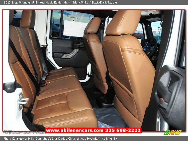 Bright White / Black/Dark Saddle 2013 Jeep Wrangler Unlimited Moab Edition 4x4