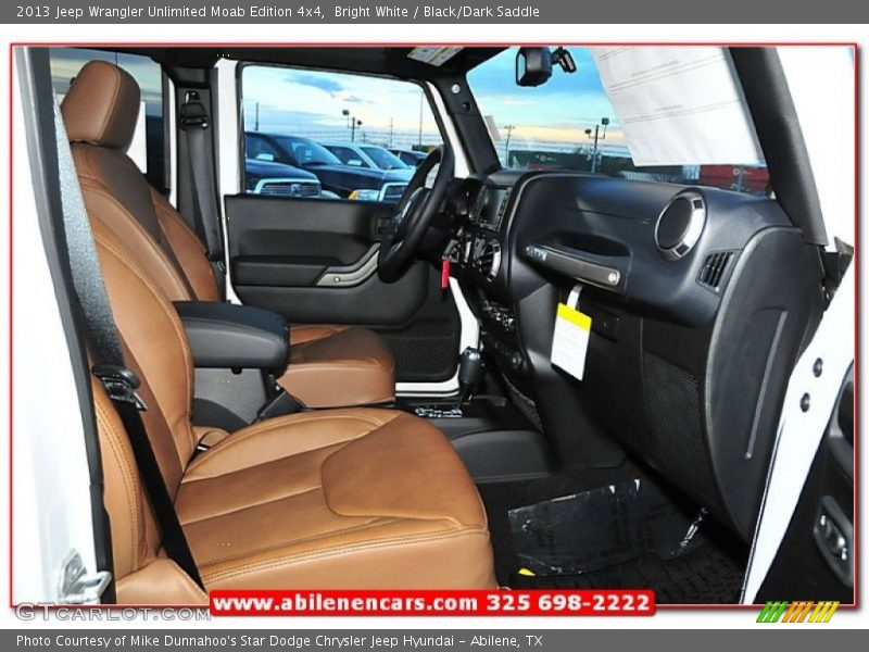 Bright White / Black/Dark Saddle 2013 Jeep Wrangler Unlimited Moab Edition 4x4