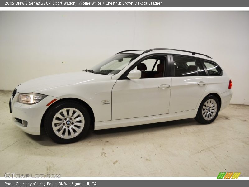 Alpine White / Chestnut Brown Dakota Leather 2009 BMW 3 Series 328xi Sport Wagon