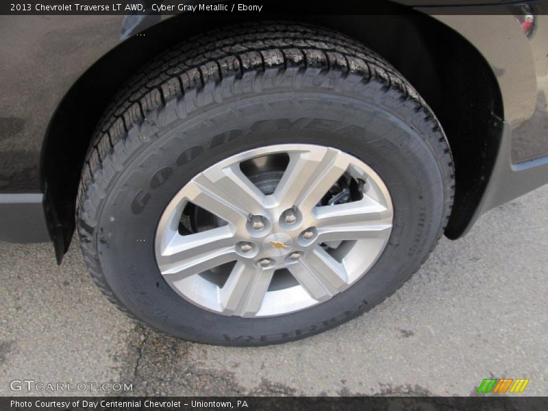 Cyber Gray Metallic / Ebony 2013 Chevrolet Traverse LT AWD