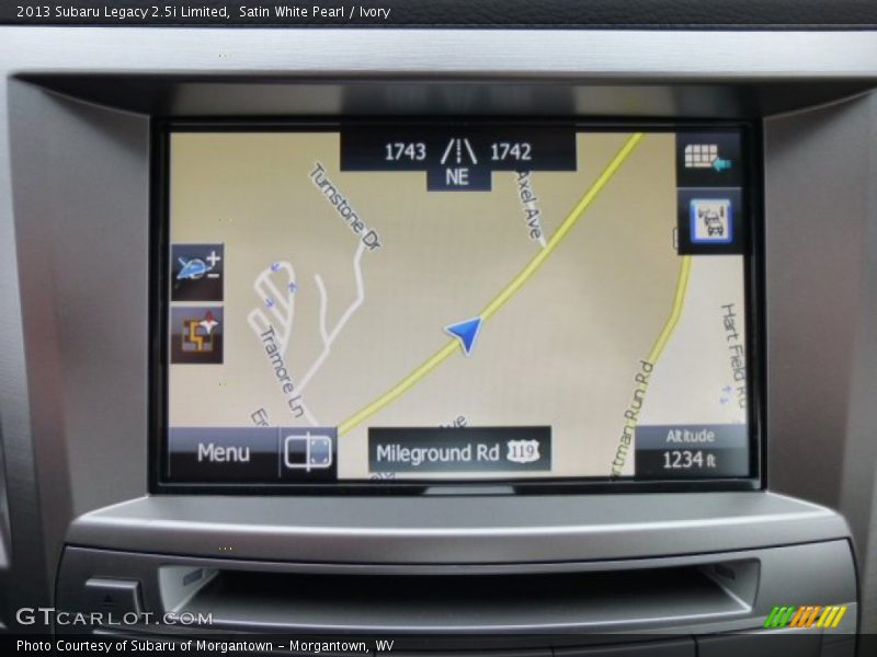 Navigation of 2013 Legacy 2.5i Limited