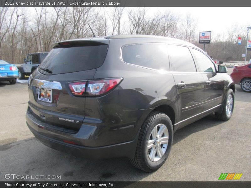 Cyber Gray Metallic / Ebony 2013 Chevrolet Traverse LT AWD