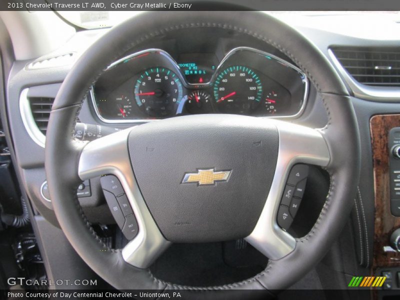 Cyber Gray Metallic / Ebony 2013 Chevrolet Traverse LT AWD