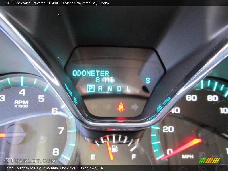 Cyber Gray Metallic / Ebony 2013 Chevrolet Traverse LT AWD