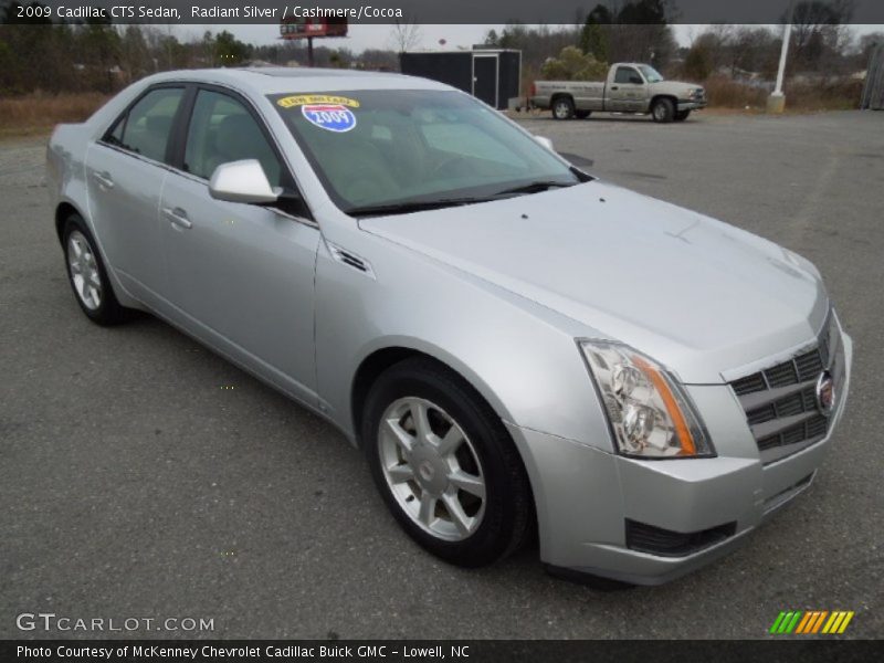Radiant Silver / Cashmere/Cocoa 2009 Cadillac CTS Sedan