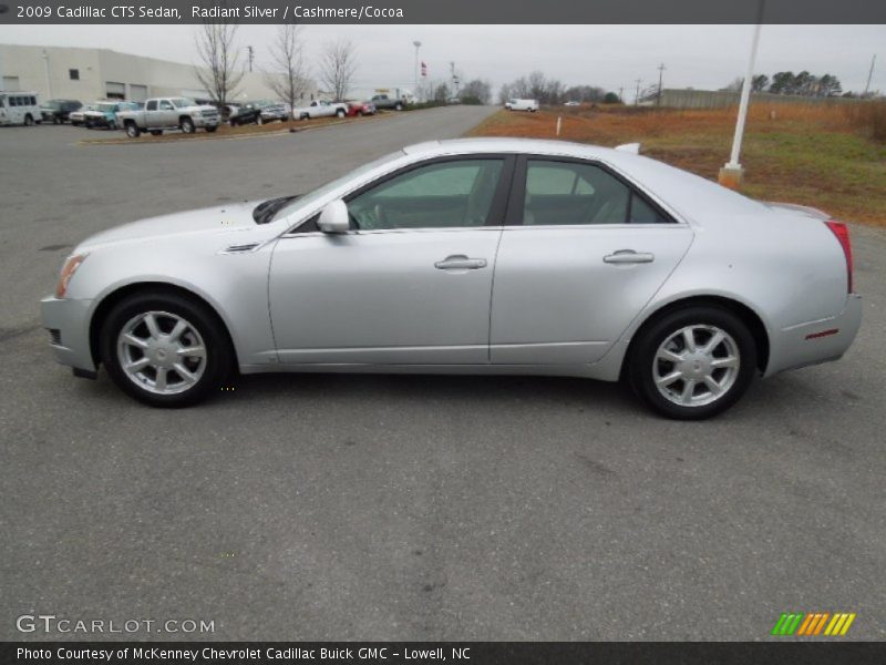 Radiant Silver / Cashmere/Cocoa 2009 Cadillac CTS Sedan