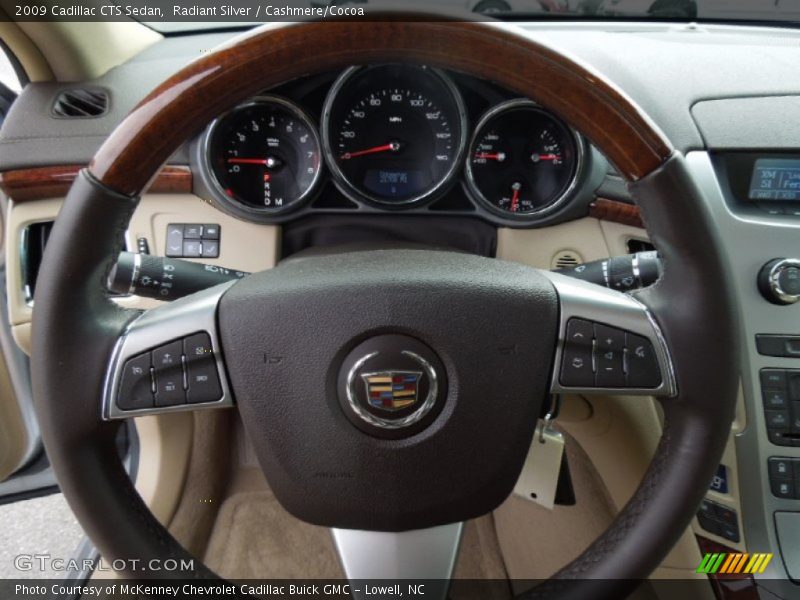 Radiant Silver / Cashmere/Cocoa 2009 Cadillac CTS Sedan