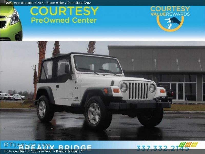 Stone White / Dark Slate Gray 2005 Jeep Wrangler X 4x4
