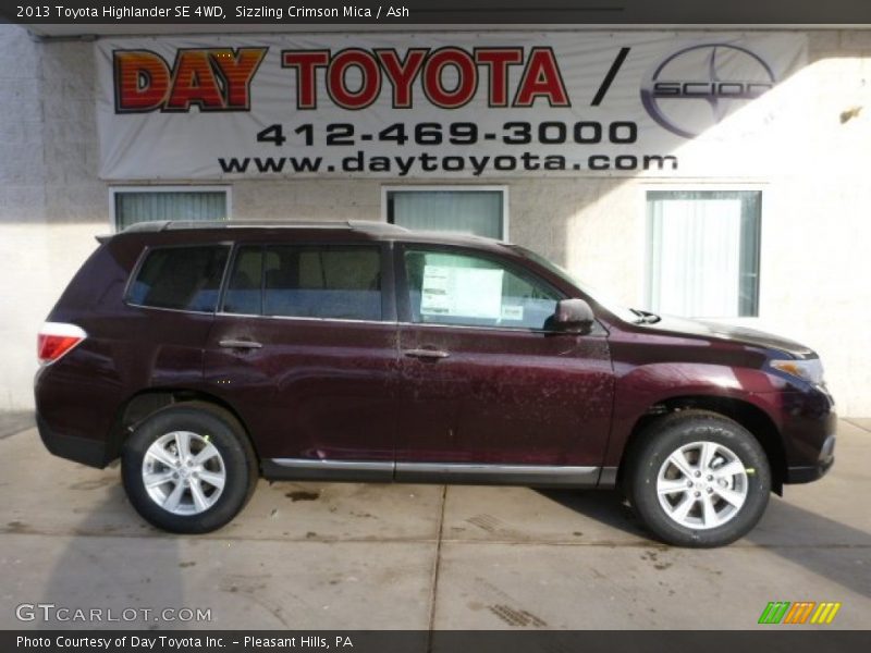 Sizzling Crimson Mica / Ash 2013 Toyota Highlander SE 4WD