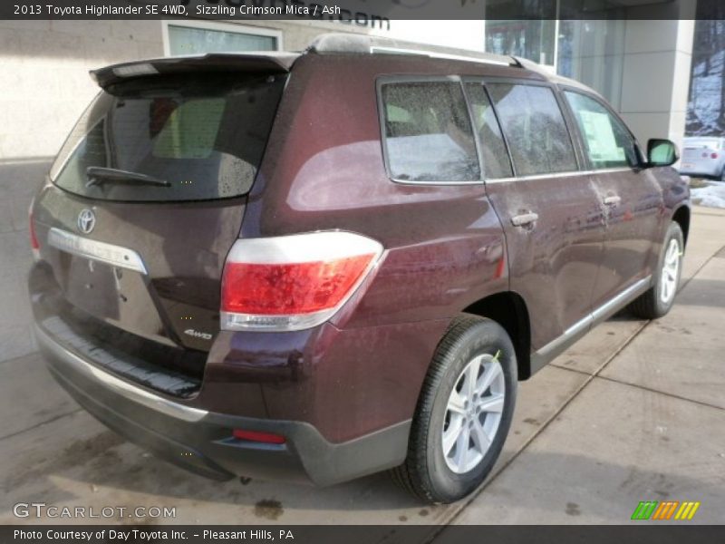 Sizzling Crimson Mica / Ash 2013 Toyota Highlander SE 4WD