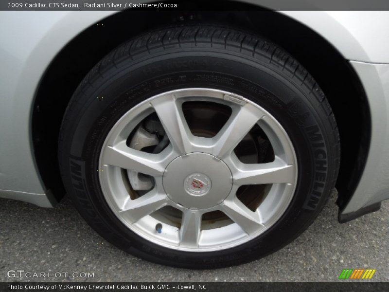 Radiant Silver / Cashmere/Cocoa 2009 Cadillac CTS Sedan