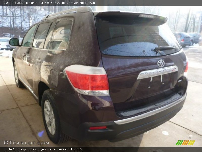 Sizzling Crimson Mica / Ash 2013 Toyota Highlander SE 4WD