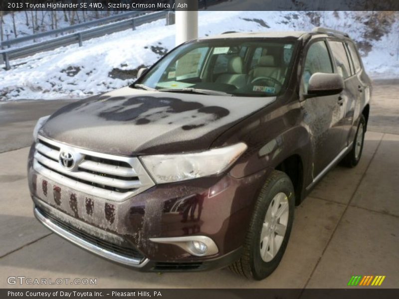 Sizzling Crimson Mica / Ash 2013 Toyota Highlander SE 4WD
