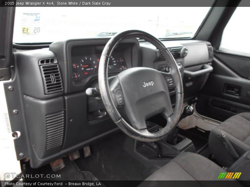 Stone White / Dark Slate Gray 2005 Jeep Wrangler X 4x4