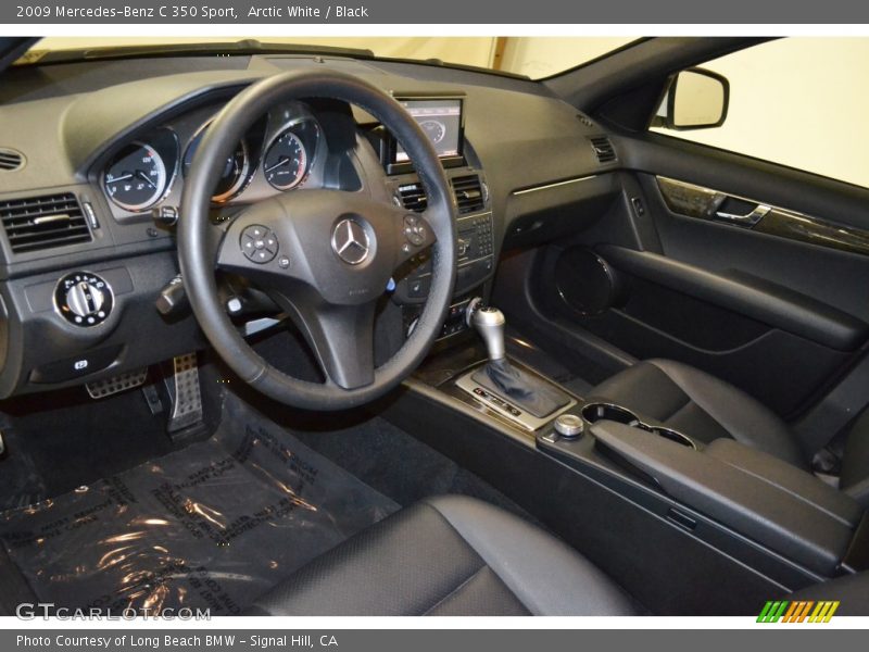 Arctic White / Black 2009 Mercedes-Benz C 350 Sport