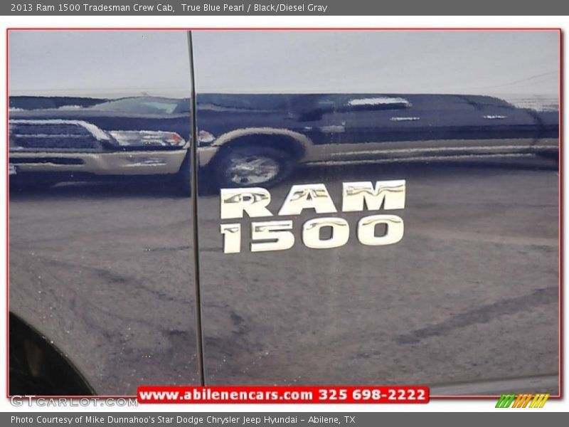 True Blue Pearl / Black/Diesel Gray 2013 Ram 1500 Tradesman Crew Cab