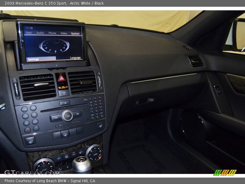 Arctic White / Black 2009 Mercedes-Benz C 350 Sport
