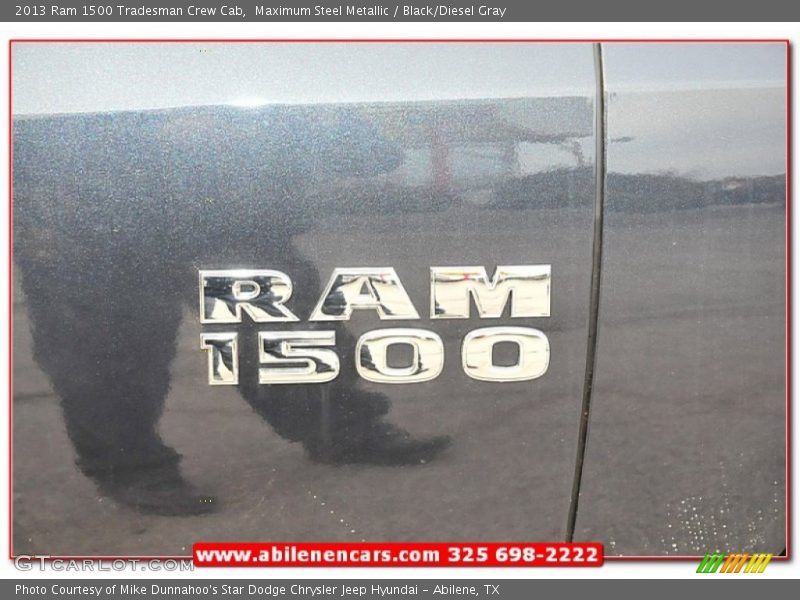 Maximum Steel Metallic / Black/Diesel Gray 2013 Ram 1500 Tradesman Crew Cab