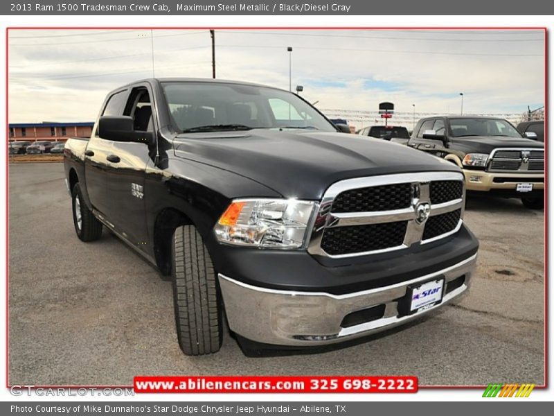 Maximum Steel Metallic / Black/Diesel Gray 2013 Ram 1500 Tradesman Crew Cab
