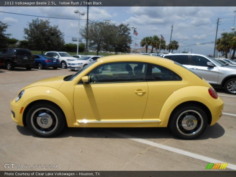 Yellow Rush / Titan Black 2013 Volkswagen Beetle 2.5L