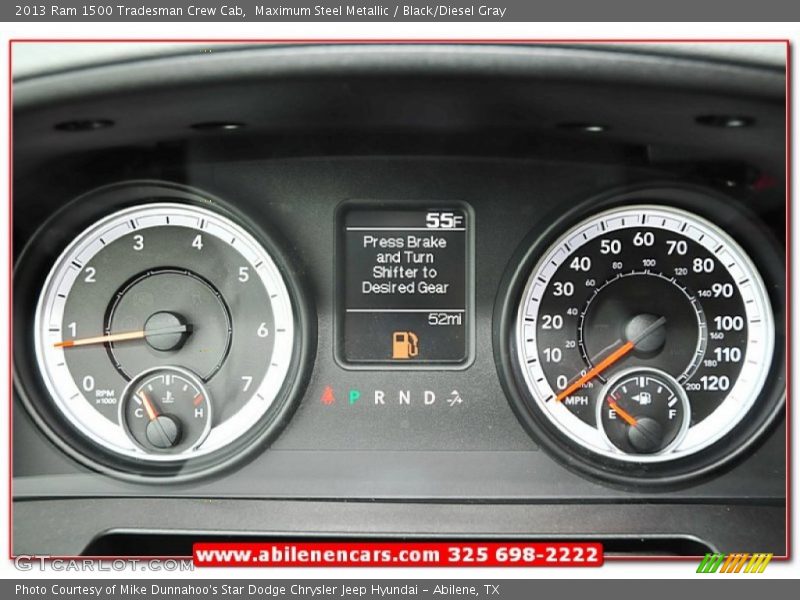 Maximum Steel Metallic / Black/Diesel Gray 2013 Ram 1500 Tradesman Crew Cab