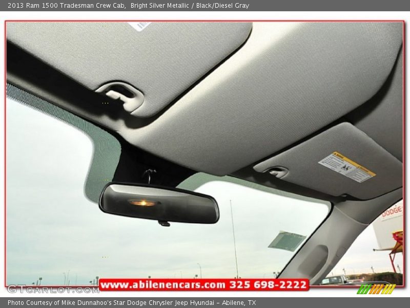 Bright Silver Metallic / Black/Diesel Gray 2013 Ram 1500 Tradesman Crew Cab