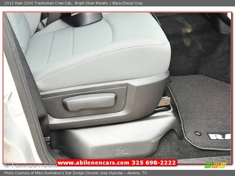 Bright Silver Metallic / Black/Diesel Gray 2013 Ram 1500 Tradesman Crew Cab