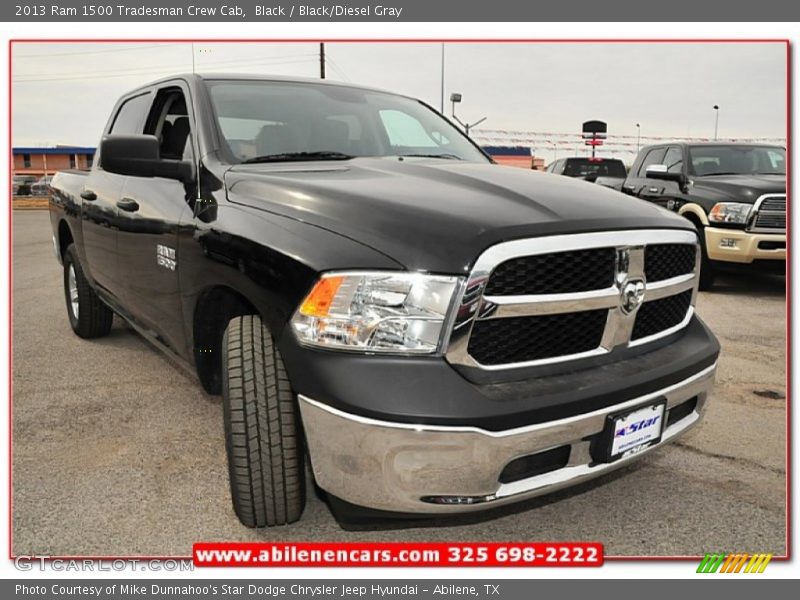 Black / Black/Diesel Gray 2013 Ram 1500 Tradesman Crew Cab