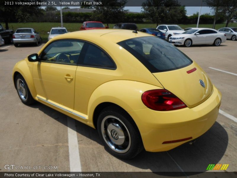 Yellow Rush / Titan Black 2013 Volkswagen Beetle 2.5L