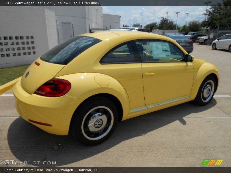 Yellow Rush / Titan Black 2013 Volkswagen Beetle 2.5L