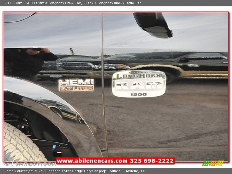 Black / Longhorn Black/Cattle Tan 2013 Ram 1500 Laramie Longhorn Crew Cab