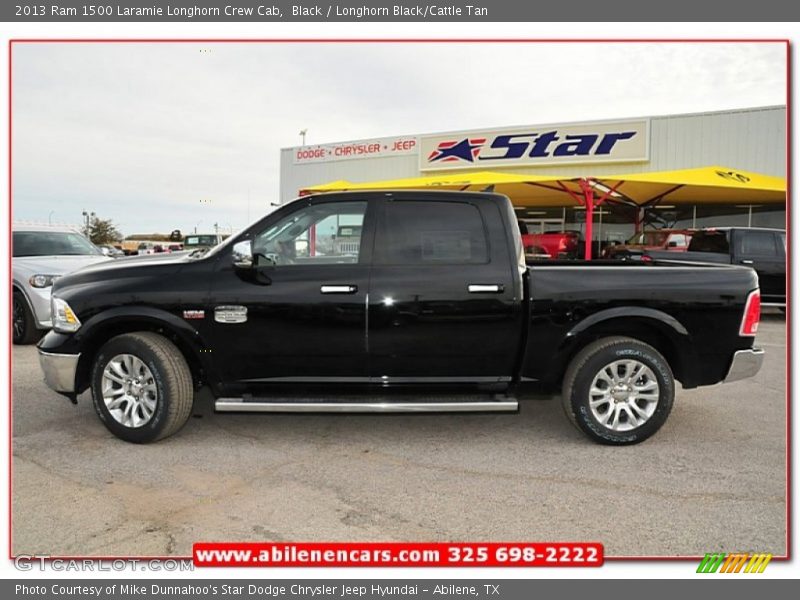 Black / Longhorn Black/Cattle Tan 2013 Ram 1500 Laramie Longhorn Crew Cab