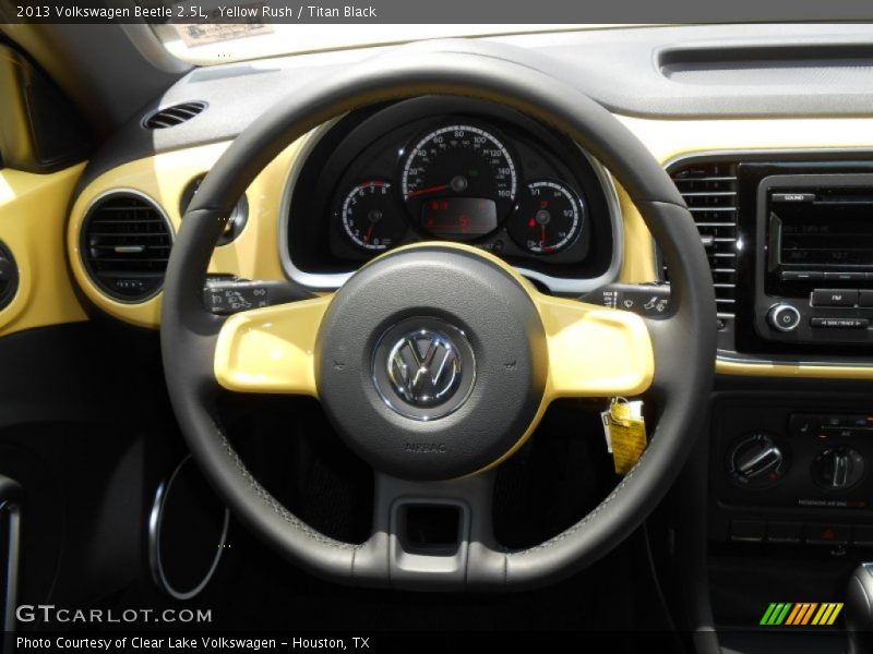 Yellow Rush / Titan Black 2013 Volkswagen Beetle 2.5L