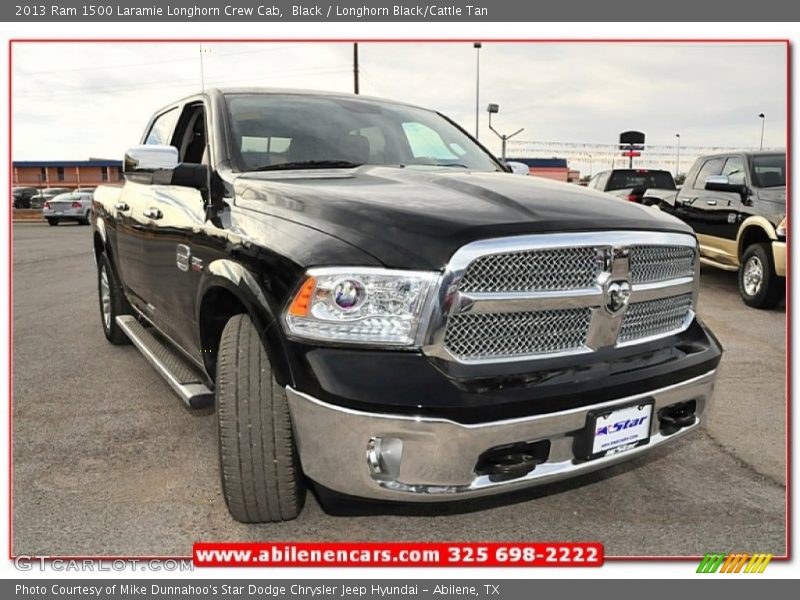 Black / Longhorn Black/Cattle Tan 2013 Ram 1500 Laramie Longhorn Crew Cab