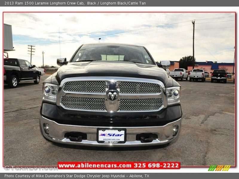 Black / Longhorn Black/Cattle Tan 2013 Ram 1500 Laramie Longhorn Crew Cab