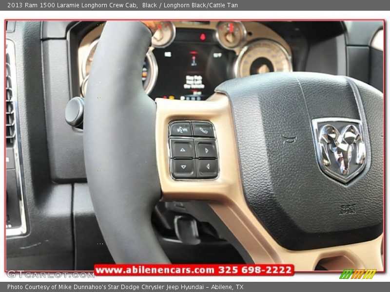 Black / Longhorn Black/Cattle Tan 2013 Ram 1500 Laramie Longhorn Crew Cab