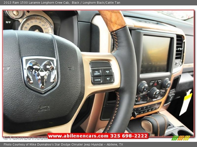 Black / Longhorn Black/Cattle Tan 2013 Ram 1500 Laramie Longhorn Crew Cab