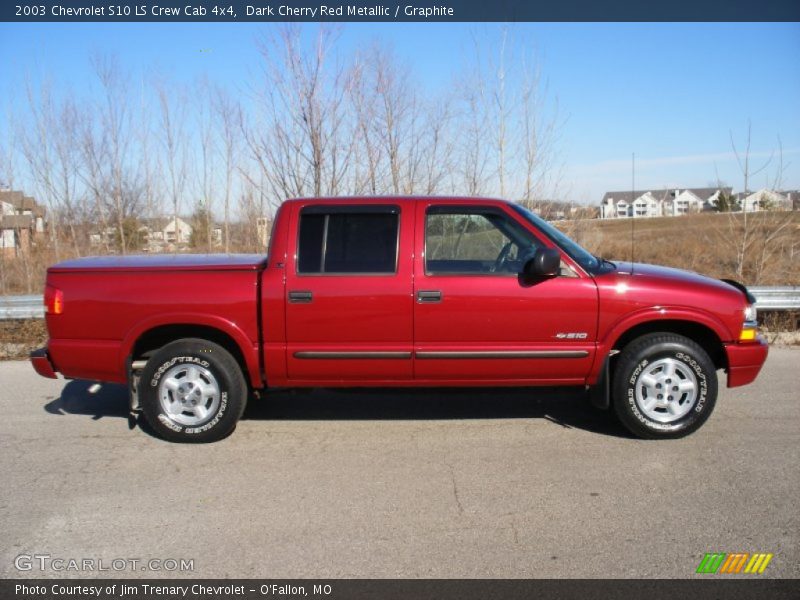 Dark Cherry Red Metallic / Graphite 2003 Chevrolet S10 LS Crew Cab 4x4