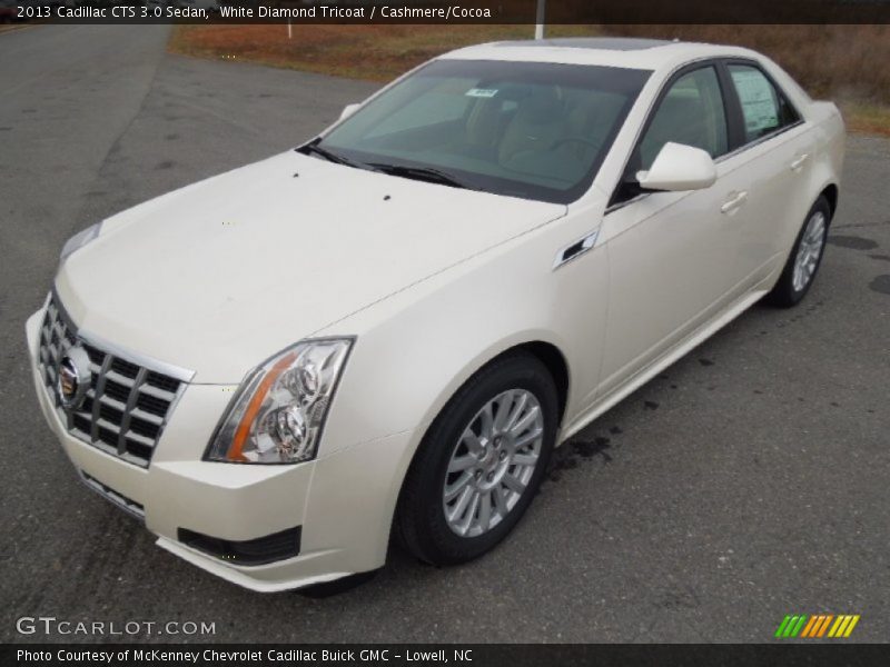 White Diamond Tricoat / Cashmere/Cocoa 2013 Cadillac CTS 3.0 Sedan