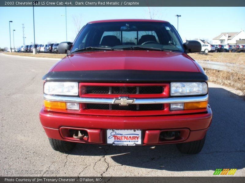 Dark Cherry Red Metallic / Graphite 2003 Chevrolet S10 LS Crew Cab 4x4