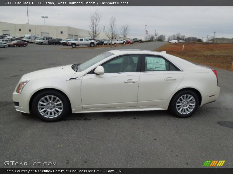 White Diamond Tricoat / Cashmere/Cocoa 2013 Cadillac CTS 3.0 Sedan