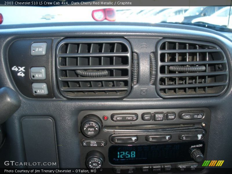 Dark Cherry Red Metallic / Graphite 2003 Chevrolet S10 LS Crew Cab 4x4
