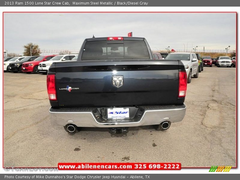 Maximum Steel Metallic / Black/Diesel Gray 2013 Ram 1500 Lone Star Crew Cab