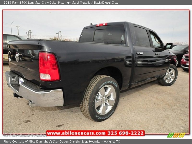 Maximum Steel Metallic / Black/Diesel Gray 2013 Ram 1500 Lone Star Crew Cab