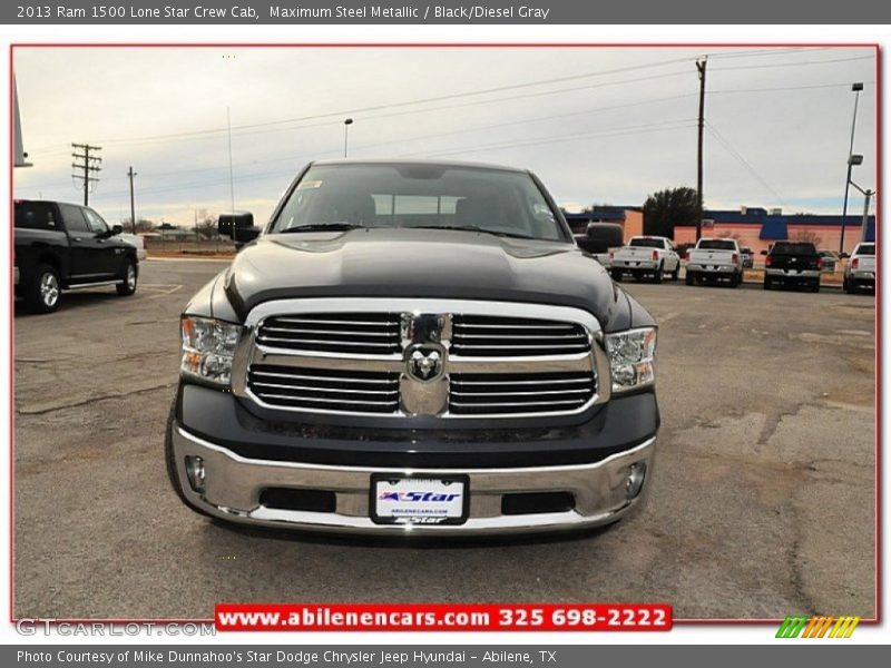 Maximum Steel Metallic / Black/Diesel Gray 2013 Ram 1500 Lone Star Crew Cab