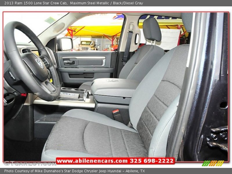 Maximum Steel Metallic / Black/Diesel Gray 2013 Ram 1500 Lone Star Crew Cab