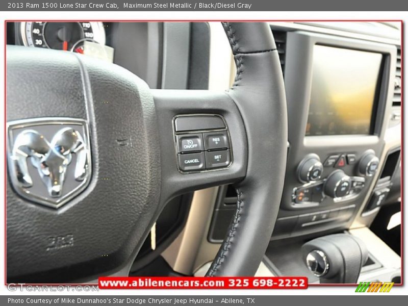 Maximum Steel Metallic / Black/Diesel Gray 2013 Ram 1500 Lone Star Crew Cab