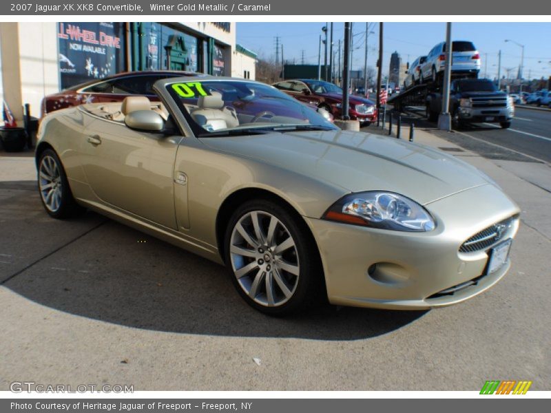 Winter Gold Metallic / Caramel 2007 Jaguar XK XK8 Convertible